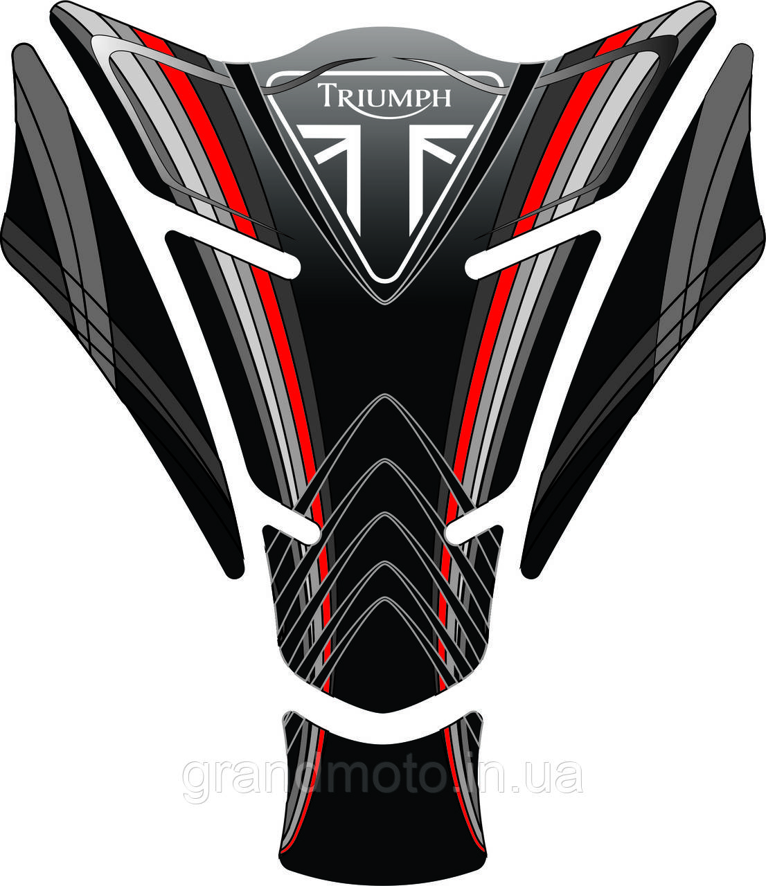 Наклейка на бак мотоцикла силіконова Triumph unique