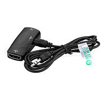Конвертер HDMI Female to VGA + Audio 3.5, фото 3