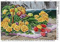 Схема для вышивки бисером Букет желтых роз