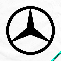 Аплпикации, латки на кофти логотип Mercedes [Свій розмір і матеріали в асортименті]