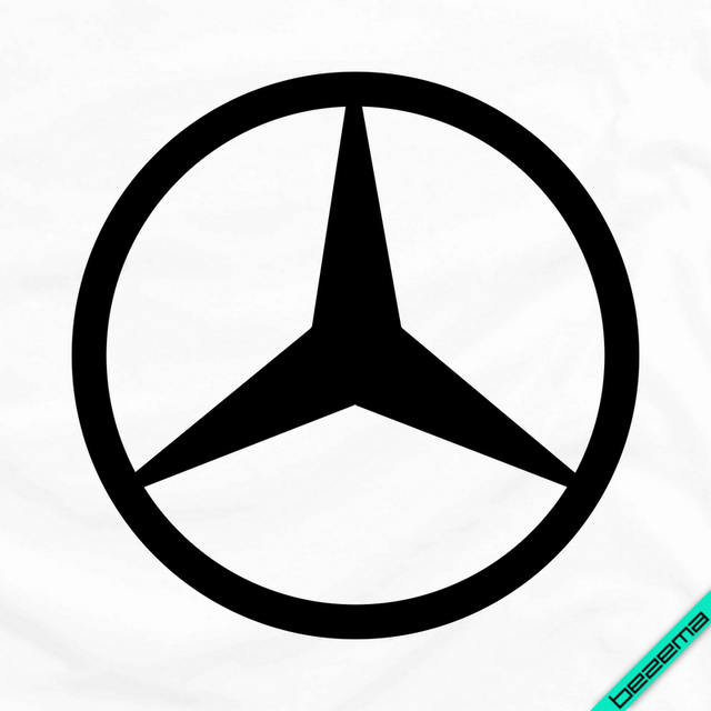 Картинки на мокасини логотип Mercedes [Свій розмір і матеріали в асортименті]