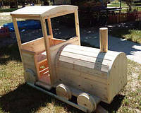 Детский паровозик с вагончиками для детского сада