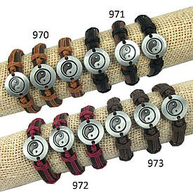 Браслет шкіряний "Інь-Янь"