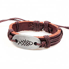 Браслет шкіряний "Риба "