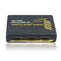 HDMI Switch 4x1 v1.4 (Full 3D, 4Kx2K, PIP) з пультом, фото 2