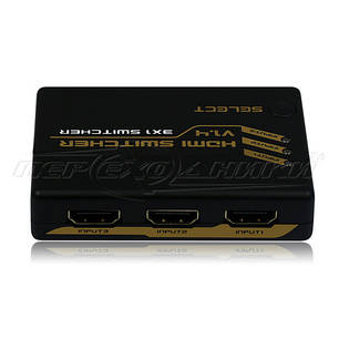 Інтелектуальний HDMI Switch 3x1 v1.4, 4Kx2K з пультом, фото 2