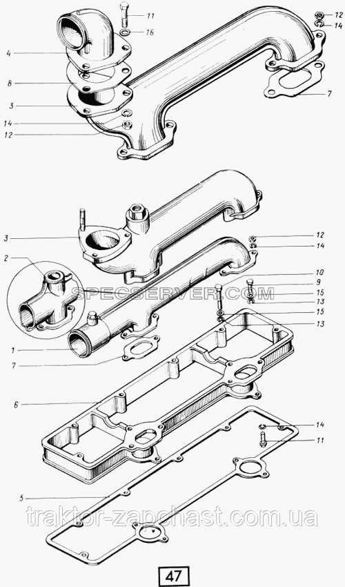 Колектор впускний СМД-14