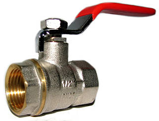 Кран кульовий сталева ручка