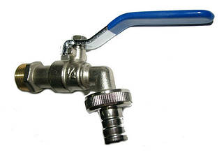 Кран кульовий садовий зі штуцером
