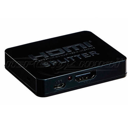 Splitter HDMI 1x2 v1.4, 4Kx2K пластик, фото 2