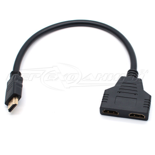 Пасивний Splitter HDMI (M) to 2x HDMI (F), тонкий