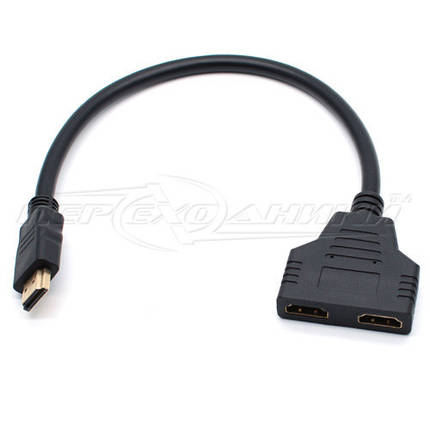 Пасивний Splitter HDMI (M) to 2x HDMI (F), тонкий, фото 2