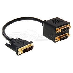 Пасивний Splitter DVI-D (24+1) (M) to 2x DVI-I (24+5) (F)