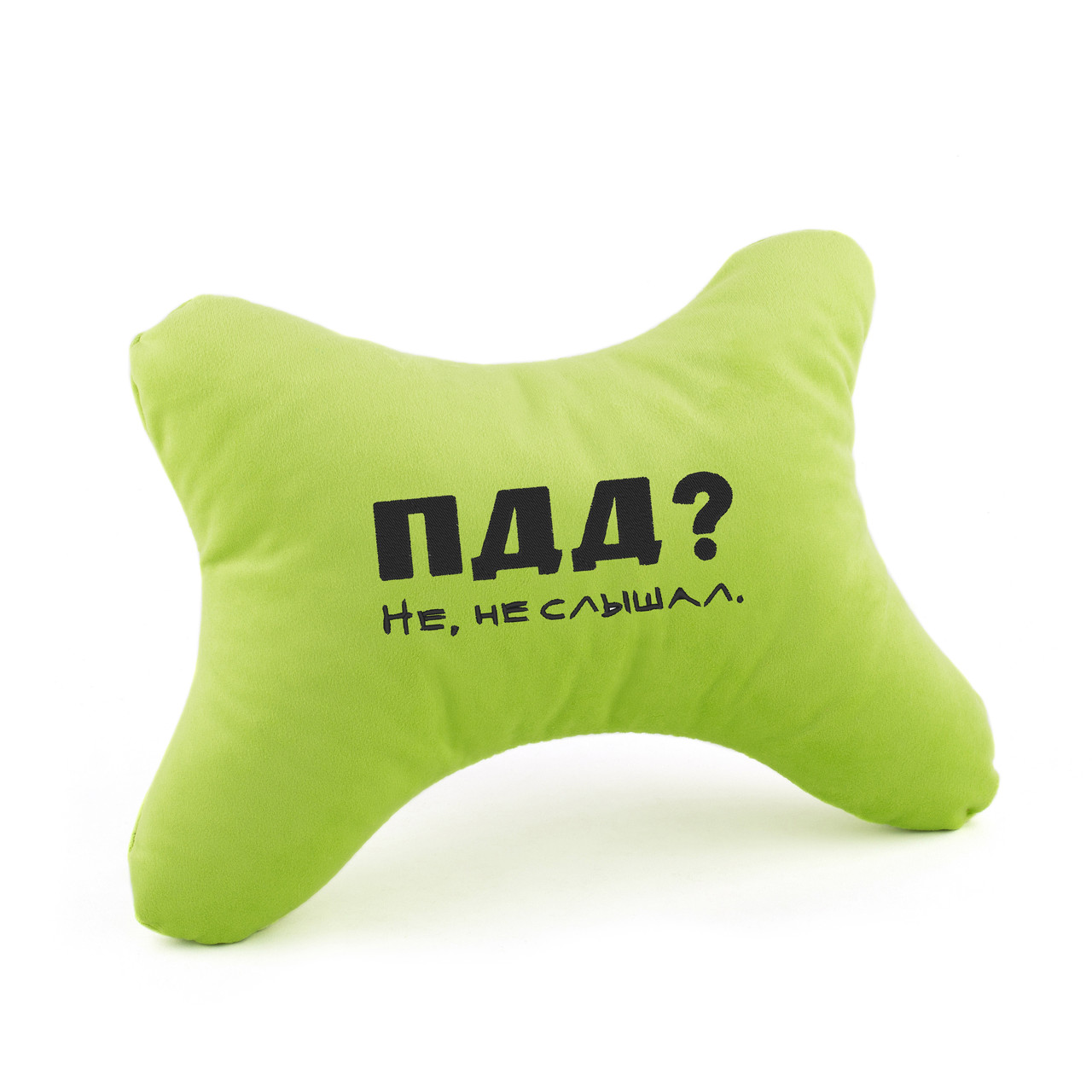 Підголовник авто "ПДР? Не чув!" світло-зелений флок_склад