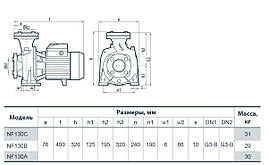 Поверхневий насос "Насоси+" NF 130A напір 15,6 м об'ємна подача 59,1 м3/годину, фото 3