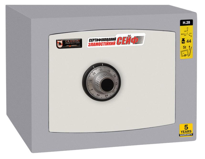 Сейф зламостійкій для дому та офісу  Griffon H. 28.С 282(в)х350(ш)х274(гл). Механічний кодовий замок