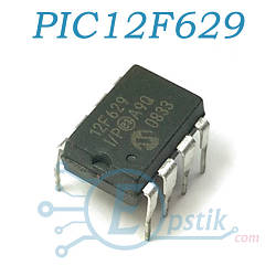PIC12F629, 8-bit CMOS мікроконтролер, DIP8