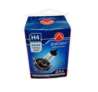 Лампочка Диалуч 24V 75/70W H4 P43T