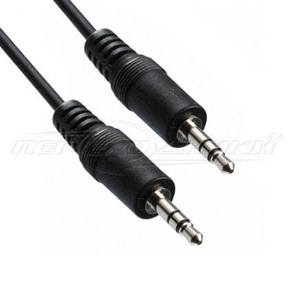 Аудіо кабель AUX 3.5 mm jack (економ якість), 1.2 м, фото 2