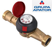 Водомери Apator Powogaz JS-130-10 ГВ (ДУ-32) 1 1/4" на гарячу воду крильчасті сухоходи для будинків 