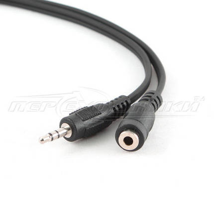Аудіо кабель подовжувач AUX 3.5 mm jack (економ якість), 1.0 м, фото 2