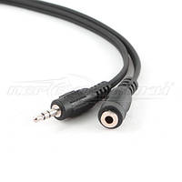 Аудио кабель удлинитель AUX 3.5 mm jack (эконом качество), 5 м