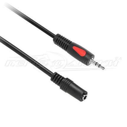 Аудіо кабель подовжувач AUX 3.5 mm jack (хороша якість), 1.8 м, фото 2