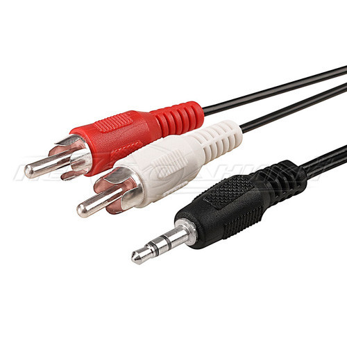 Аудио кабель jack 3.5 mm to 2RCA (эконом качество), 3 м - фото 1 - id-p475741700