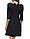 Жіноче чорне плаття з декоративним комірцем П140, фото 2