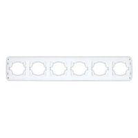 Рамка шестиместная горизонтальная Gunsan Moderna белый MD 29 11 147