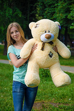 М'яка іграшка Ведмедик Тедді 100 см Чудовий м'який ведмідь М'яка іграшка на подарунок Плюшевий ведмедик Персик