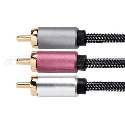 Кабель відео 3RCA-3RCA компонентний (преміум якість), 3 м, фото 2