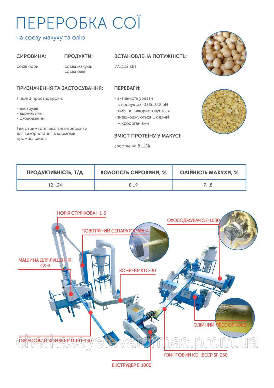 Линия эструзионной переработки сои BRONTOil-1000 - фото 2 - id-p161350759