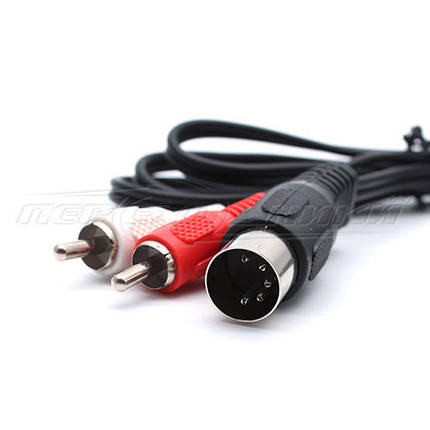 Кабель 5 pin DIN to 2RCA, 1.2 м, фото 2