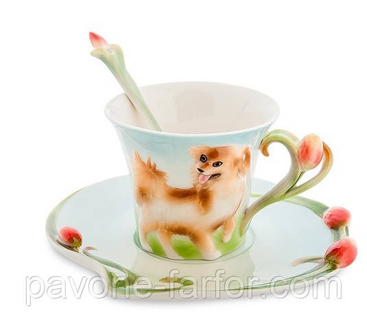 Фарфоровая чайная пара "Собака" (Pavone) FM- 69/ 5 (ID#77443871), цена ...