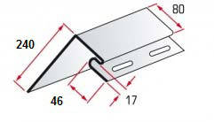 Колоконна планка широка Біла — 3050х240 мм, Alta-Siding.