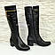 Чоботи жіночі шкіряні демісезонні, стійкий каблук. 36 розмір, фото 2