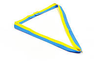  Стрічка для медалі спортивної (поліестер, l-60 см, жовтий-блакитний)