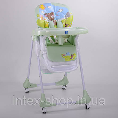 Стільчик для годування Bambi Зелений (M 3234-4) на коліщатках