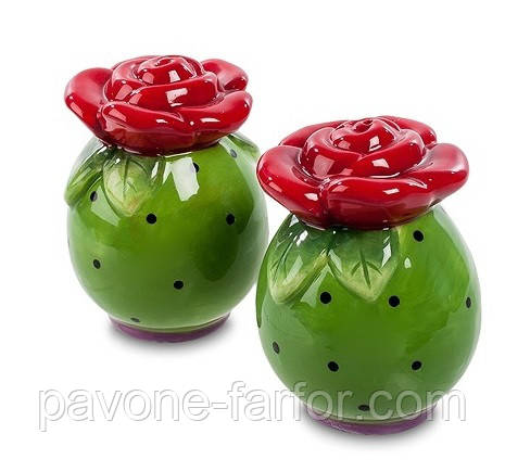 Порцеляновий набір сіль-перець "Квіти" (Pavone) CMS — 01/23, фото 1