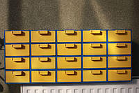 Органайзер-кассетница трансформер, 185х115х55mm 1 ячейка, жёлто-синяя