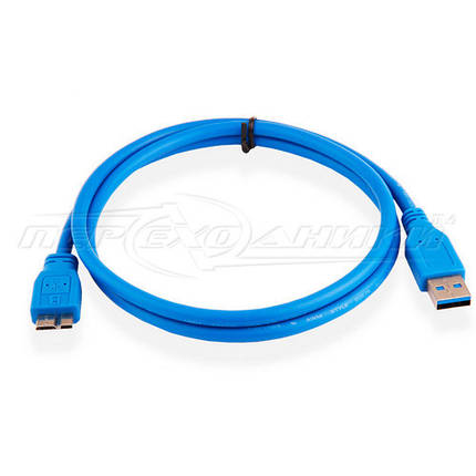 Кабель USB 3.0 AM  to micro BM, 0.8 м, синий, фото 2