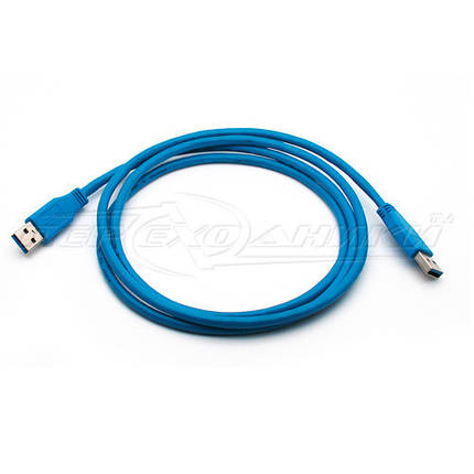Кабель USB 3.0 AM - AM, 1.5 м, синій, фото 2