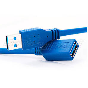 Кабель подовжувач USB 3.0 AM - AF, 0.8 м, синій, фото 2