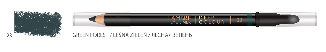 Олівець для очей LAMBRE Deep Colour Eye Liner №23 Green forest/Лісова зелень, фото 1