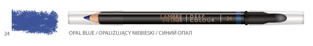 Олівець для очей LAMBRE Deep Colour Eye Liner No24 Opal blue/Синій опал