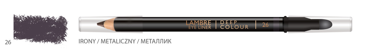 Олівець для очей LAMBRE Deep Colour Eye Liner No26 Irony/Металік, фото 1