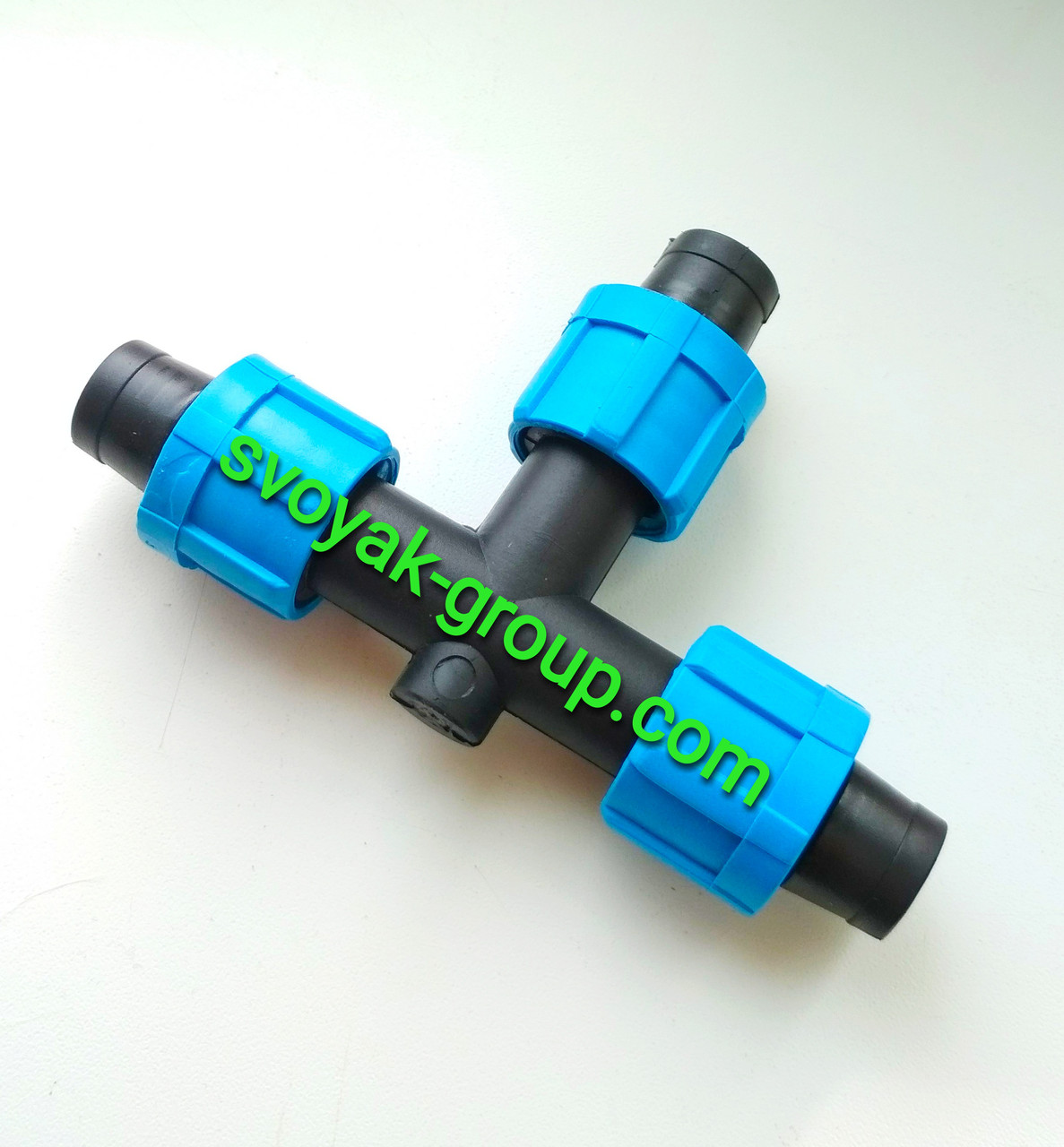 Трійник затискний для крапельної стрічки "Santeh Plast".