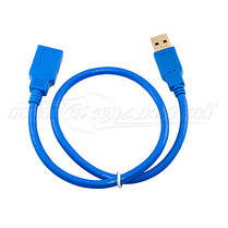 Кабель подовжувач USB 3.0 AM - AF, 3 м, синій, фото 2