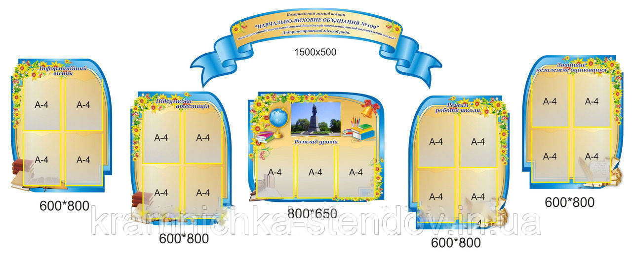 Набір стендів "Для холу школи" 